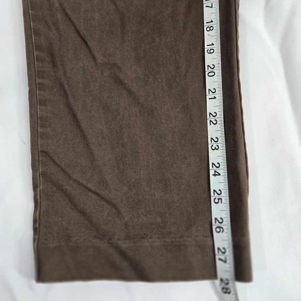 Vintage Talbots Petites Pants Womens 12P Brown Stretch Chinos Grandpacore Y2K - Picture 7 of 11